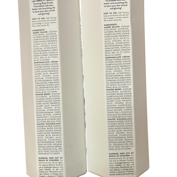 Onyx special edition Foaming Body Scrub Set New Sealed - Picture 2 of 2